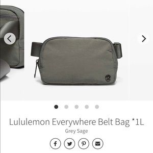 Lululemon Everywhere Belt Bag - Sage Grey